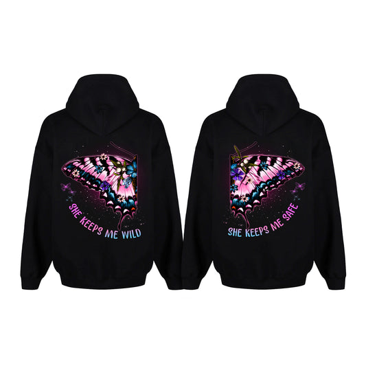 She Keeps Me Wild - She Keeps Me Safe Matching Hoodie