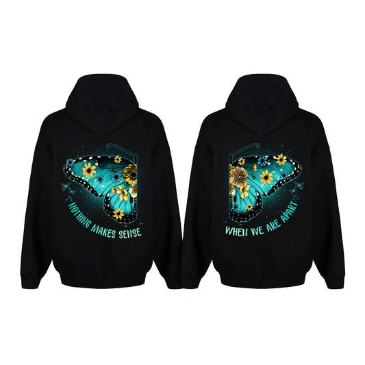 Couple Bestie Nothing Makes Sense When We're Apart -  Matching Hoodie Personalizedwitch For Best Friends