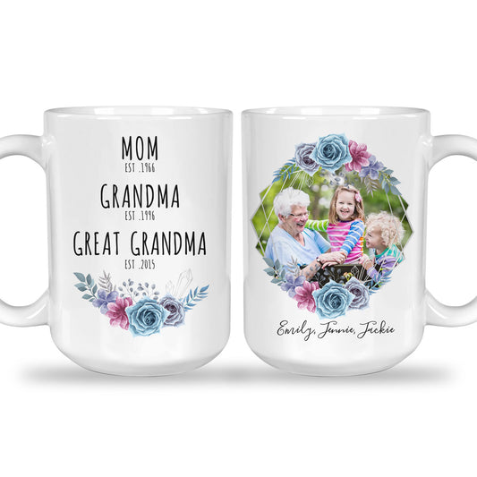 Great Grandma Mug, Great Grandma Est Custom Mug