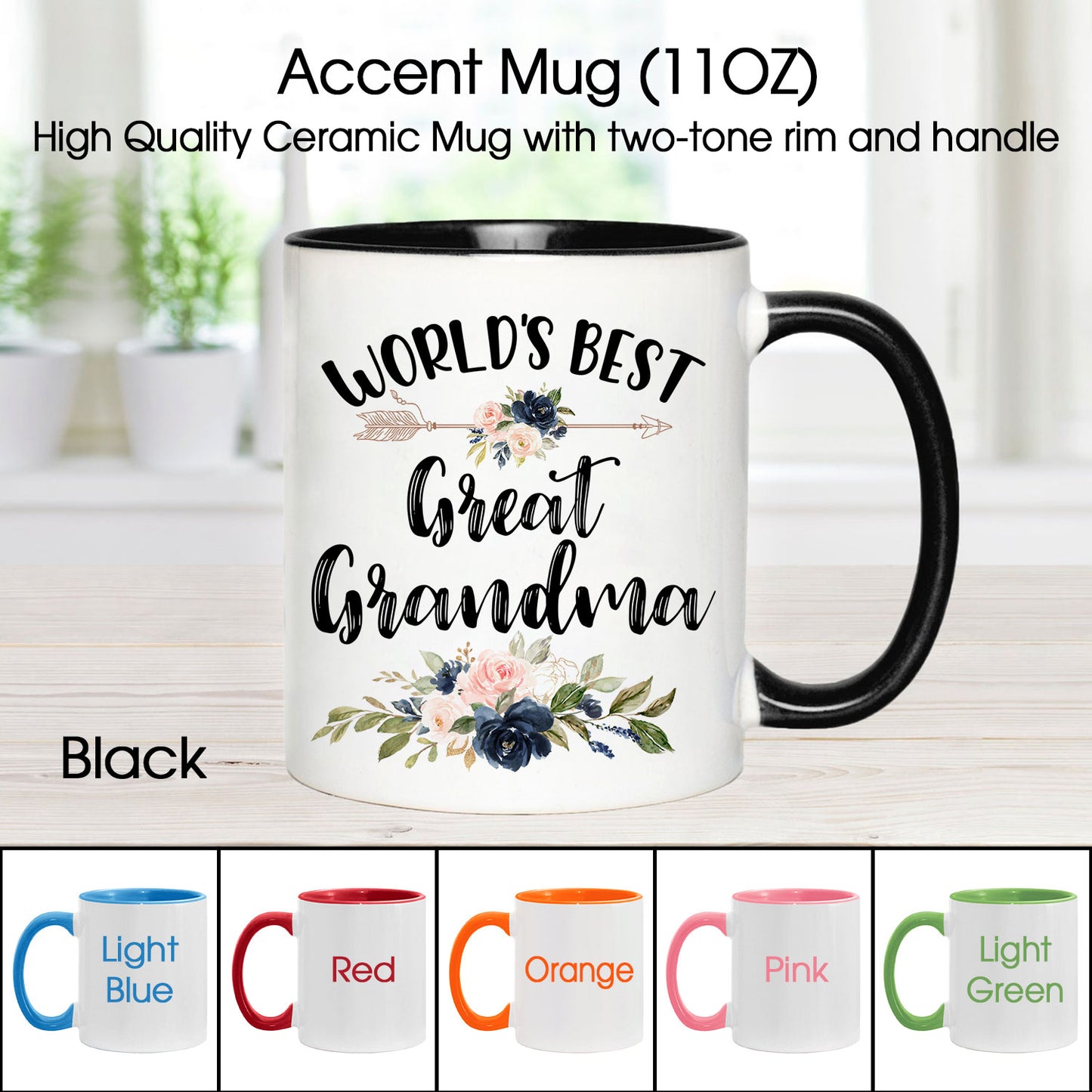 World’s Best Great Grandma Custom Mug With Your Photo, Name & Date