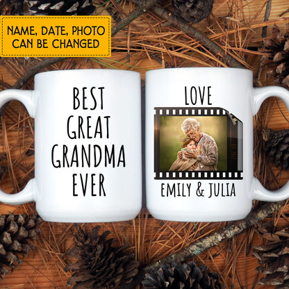 Best Great Grandma Ever Custom Mug With Your Name & Photo
