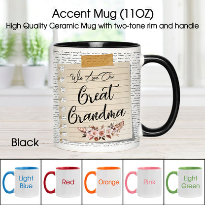 We Love Our Great Grandma Custom Mug With Your Name & Photo