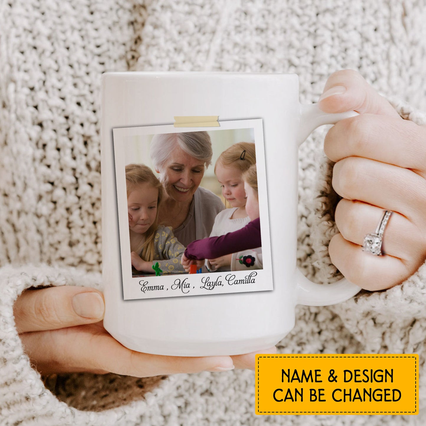 To The World You're A Grandmother But To Our Family You're The World Custom Mug With Your Name & Photo