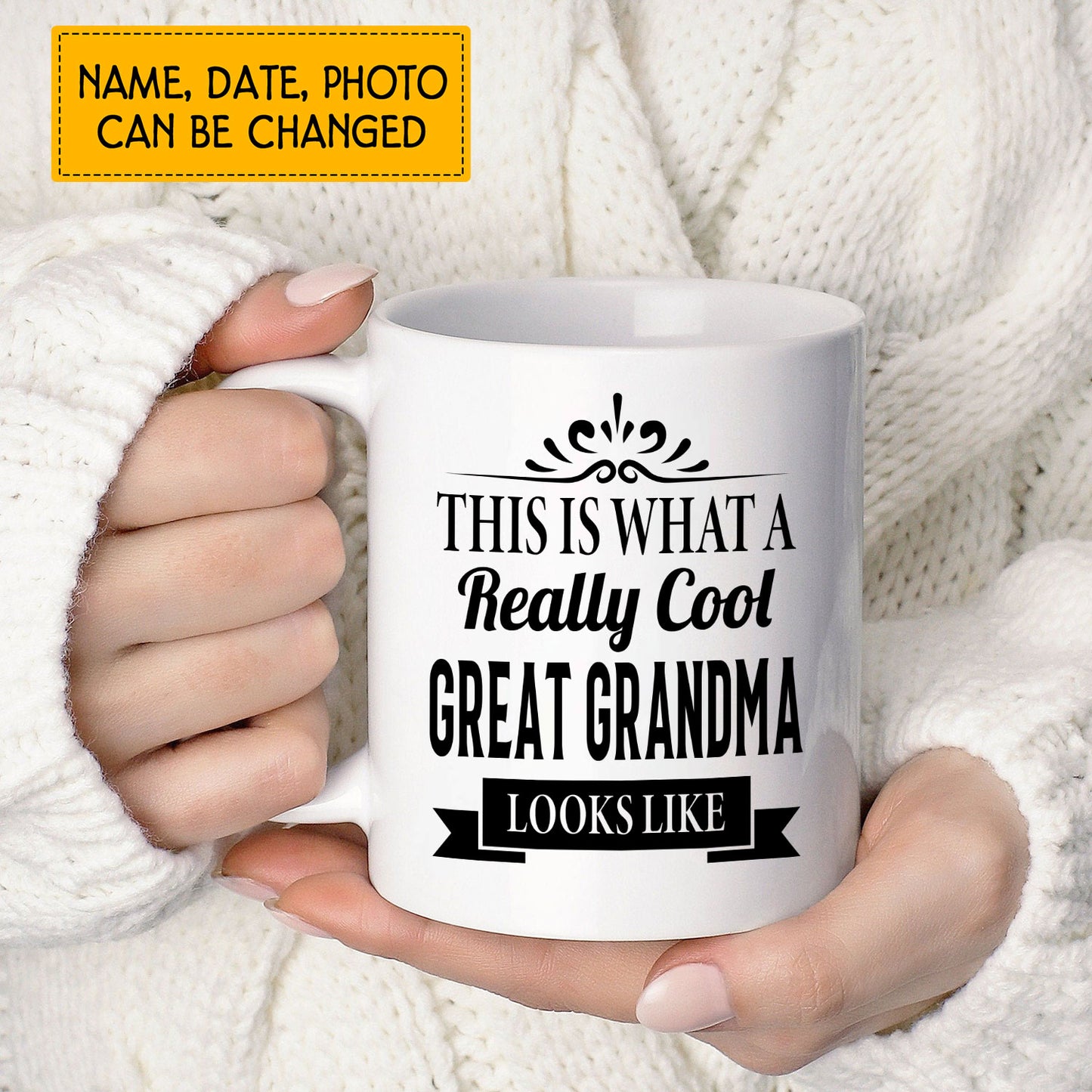 This Is What A Really Cool Great Grandma Looks Like Custom Mug With Your Name & Photo