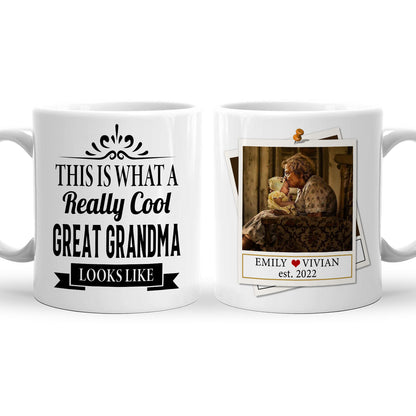 This Is What A Really Cool Great Grandma Looks Like Custom Mug With Your Name & Photo