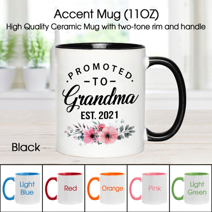 Promoted to Grandma Custom Mug With Your Name & Photo