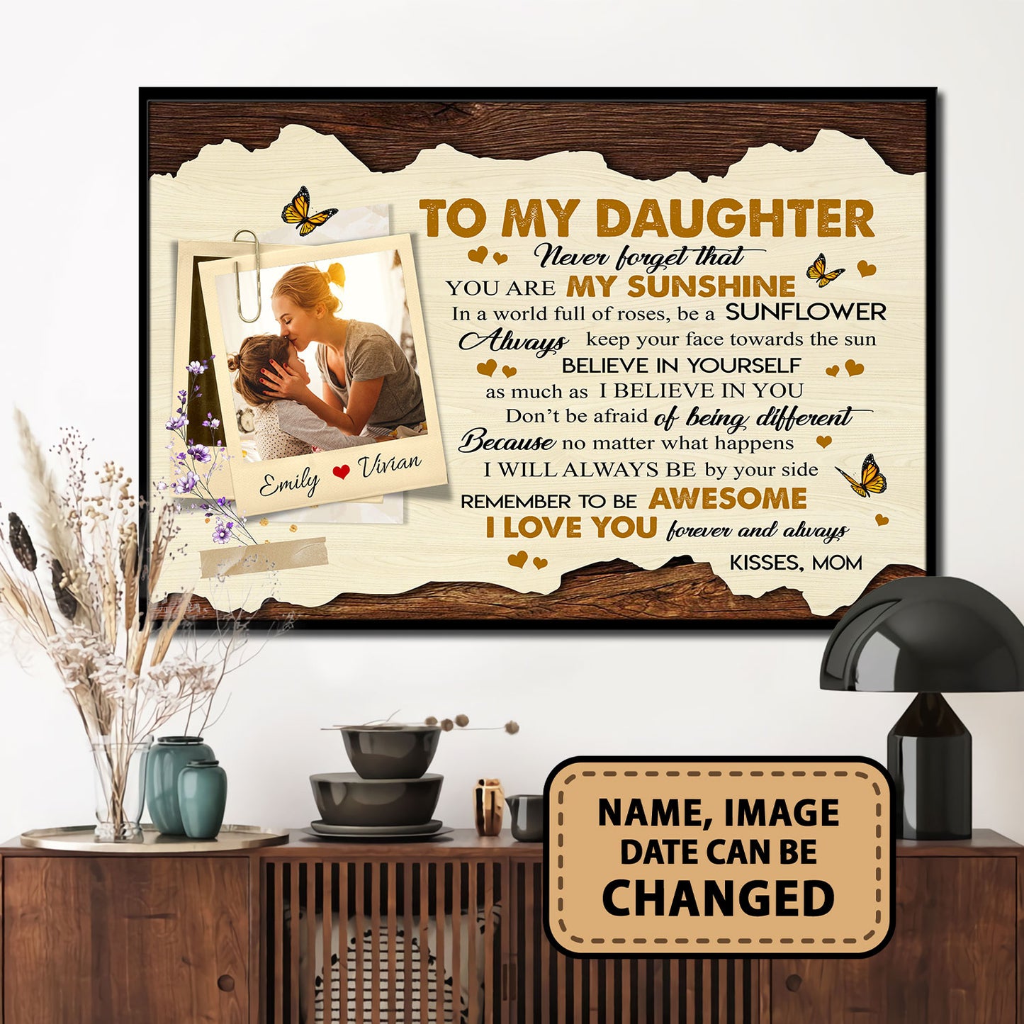 To My Daughter Never Forget That Custom Image Personalized Poster