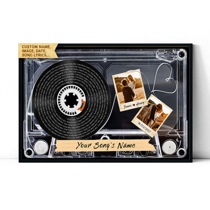 Personalized Song Lyrics Record Customized Photo Music Cassettes Poster