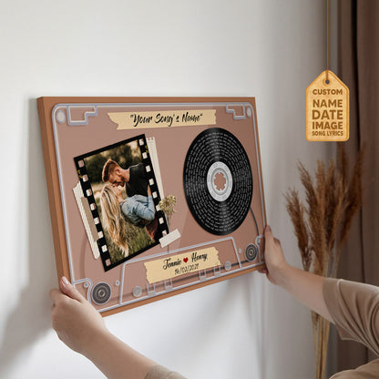 Lyrics Song Prints, Customized Photo Music Cassettes-Tape Text Poster