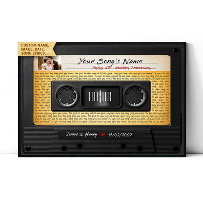 Personalized Song Lyrics Customized Photo Music Cassettes Poster