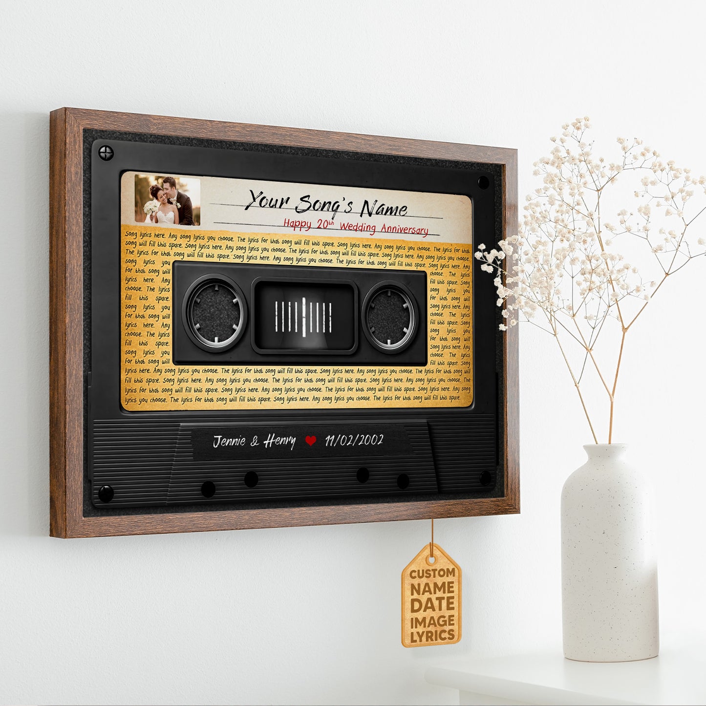 Personalized Song Lyrics Customized Photo Music Cassettes Poster