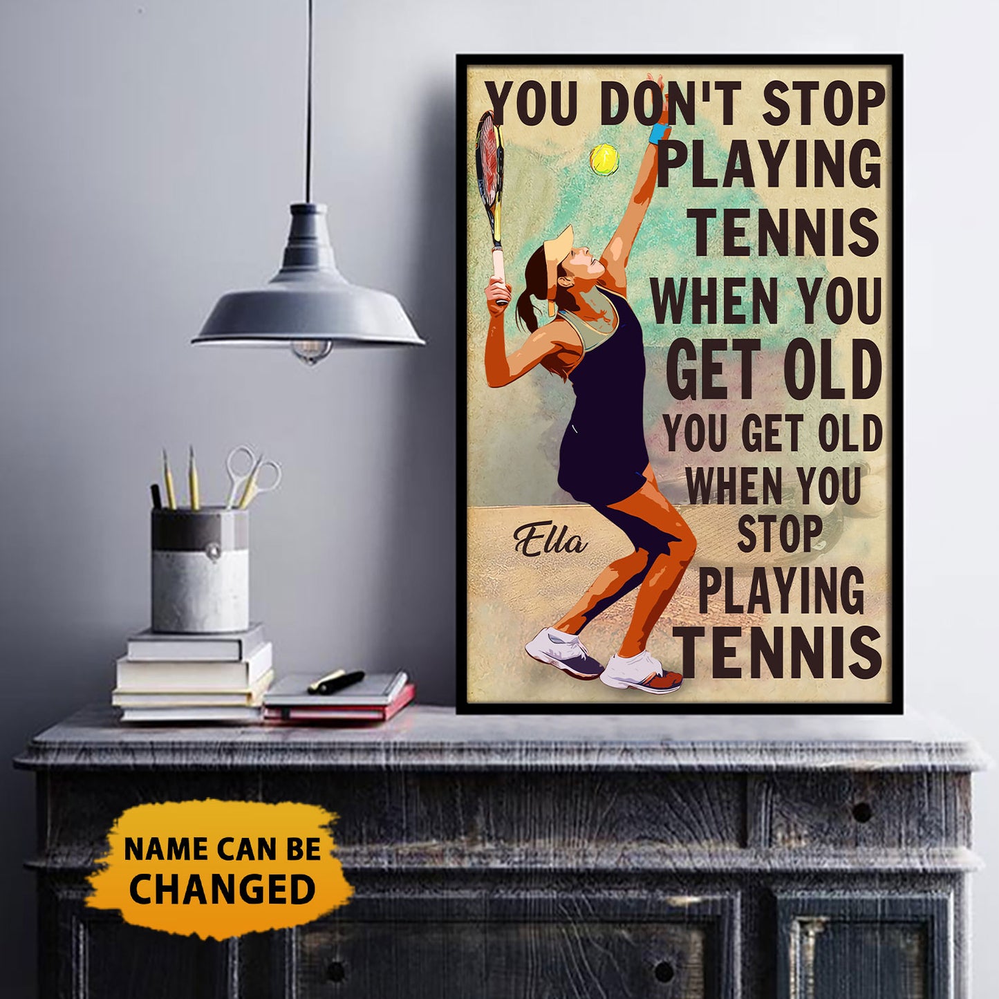 Tennis You Get Old When You Stop Playing Tennis Personalizedwitch Poster