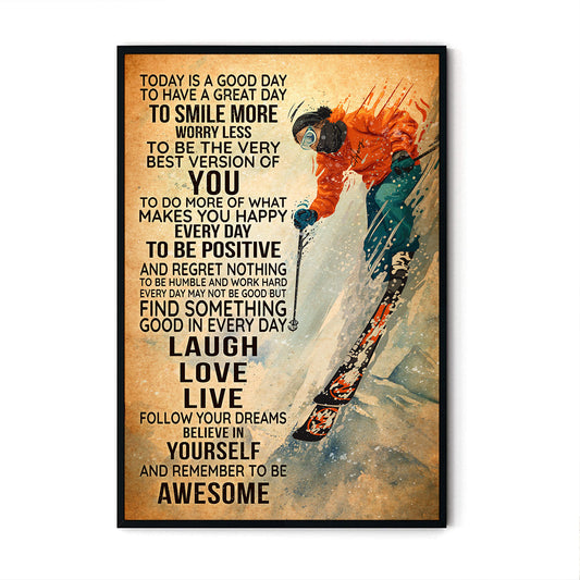 Custom Name Skiing Today Is A Good Day Personalizedwitch Poster