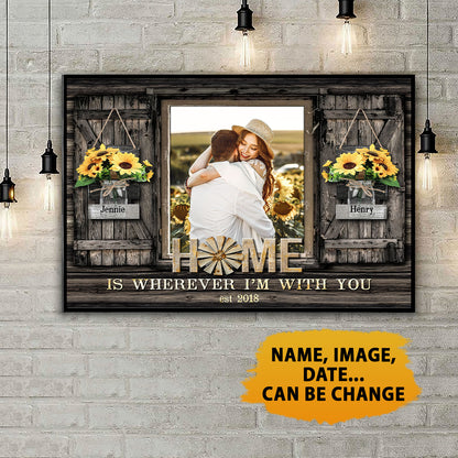 Home Is Wherever I'm With You Anniversary Custom Image Poster
