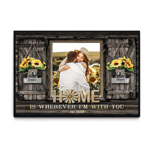 Home Is Wherever I'm With You Anniversary Custom Image Poster