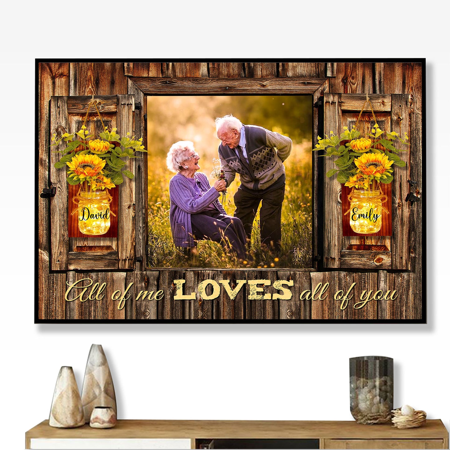 All Of Me Loves All Of You Custom Image Anniversary Personalized Poster