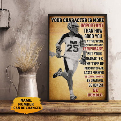 Custom Name Number Your Character Is More Important Poster