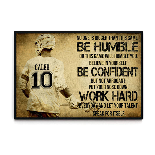 Custom Name Number No One Is Bigger Than This Game Be Humble Poster