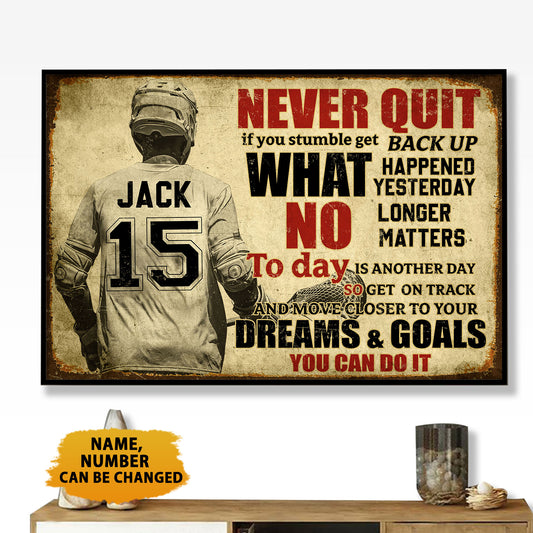 Never Quit If You Stumble Get Back Up Personalizedwitch Poster