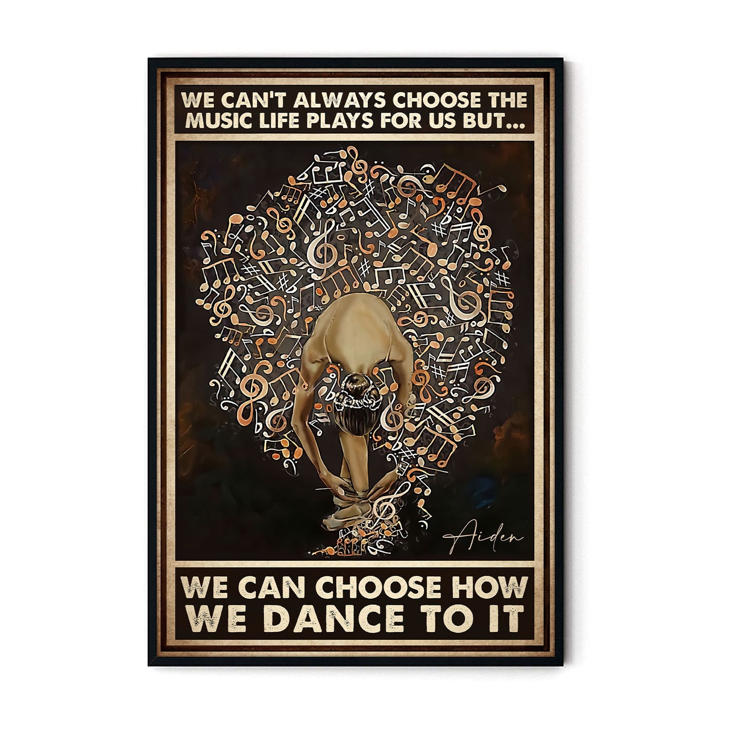 Custom Name We Can't  Always Choose The Music Life Play For Us Poster