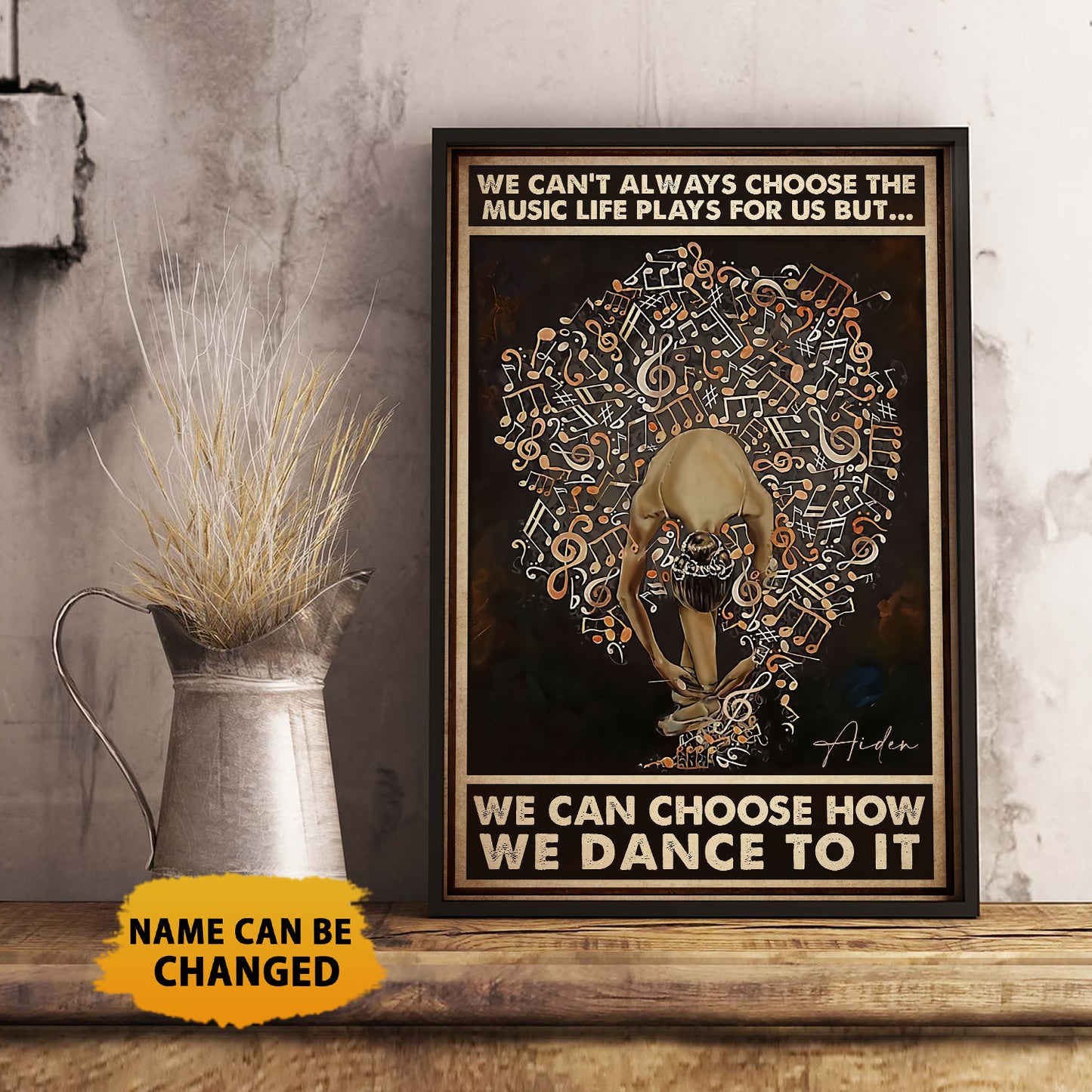Custom Name We Can't  Always Choose The Music Life Play For Us Poster