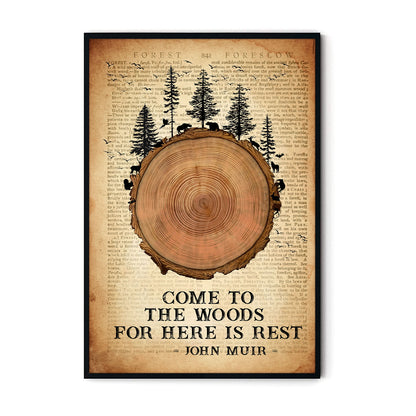Hiking Come To The Woods For Here Is Rest Personalizedwitch Poster