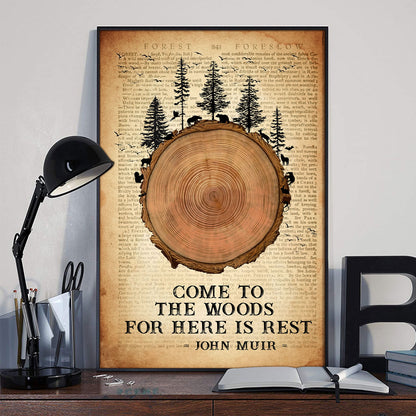 Hiking Come To The Woods For Here Is Rest Personalizedwitch Poster
