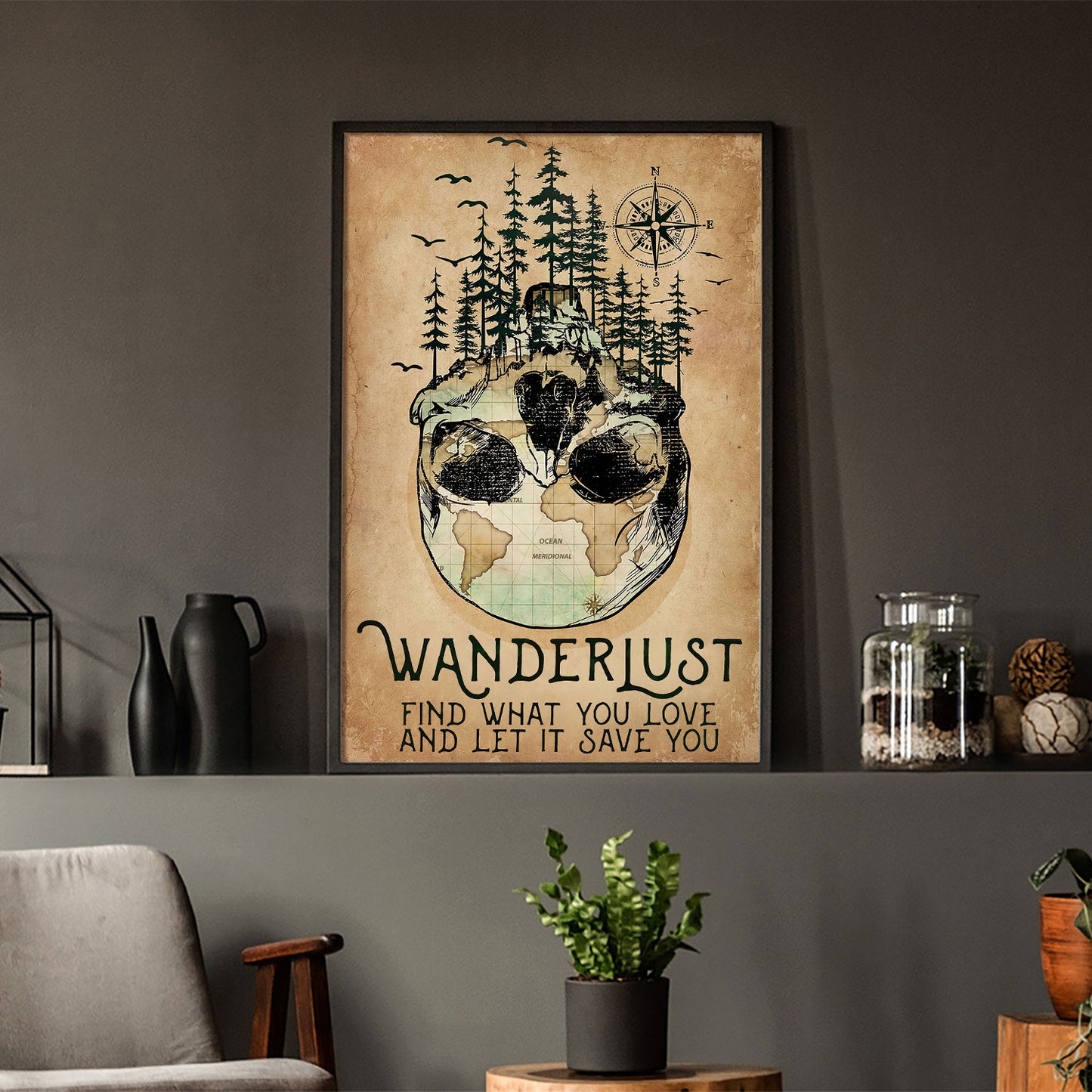 Wanderlust Find What You Love and Let It Save You Poster