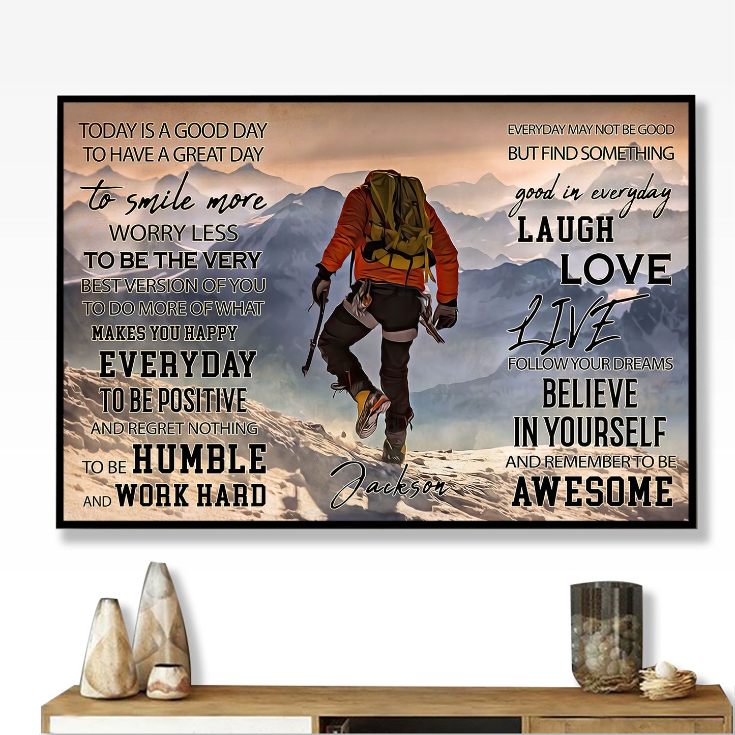 Hiking Today Is Good Day Personalizedwitch Poster For Hiking Lover