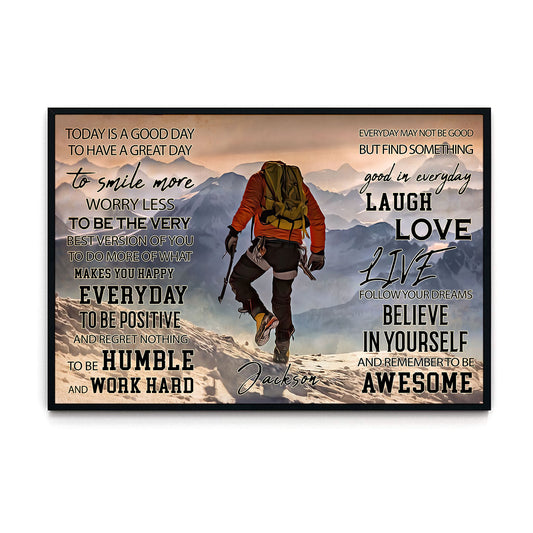 Hiking Today Is Good Day Personalizedwitch Poster For Hiking Lover