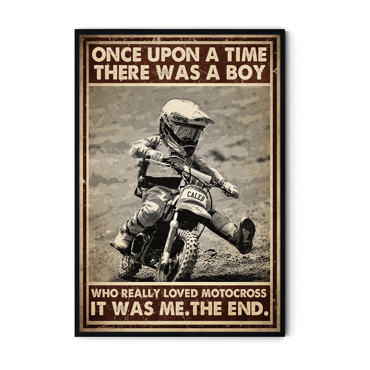 Once Upon A Time There Was A Boy Who Really Loved Motocross Poster
