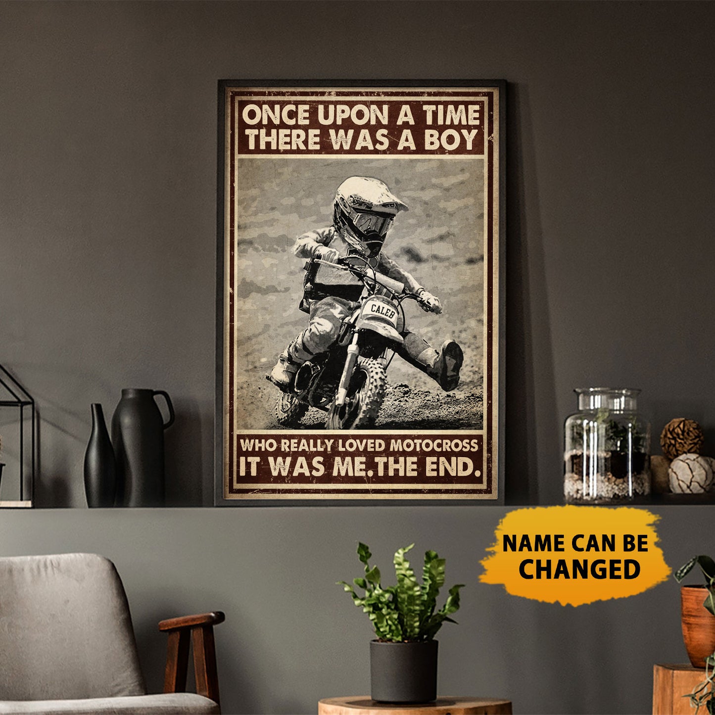 Once Upon A Time There Was A Boy Who Really Loved Motocross Poster