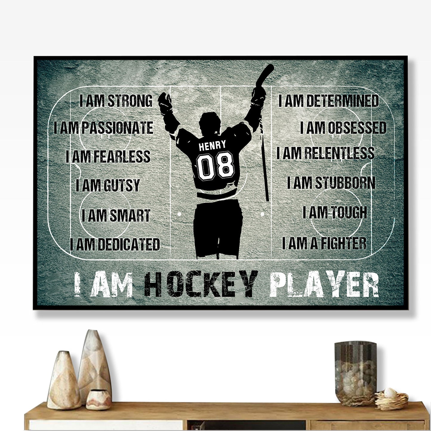 Hockey I Am A Hockey Player Personalized Poster