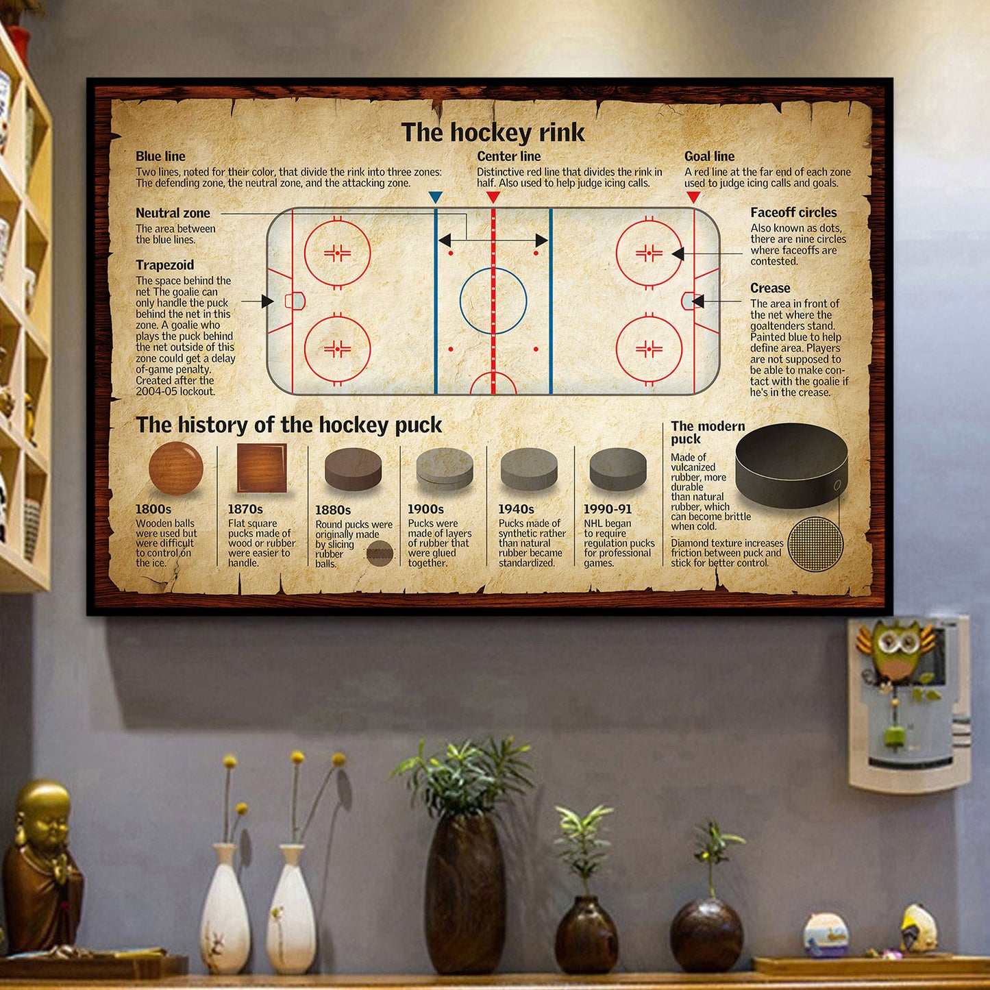 The Hockey Rink Horizontal Poster For Hockey Player