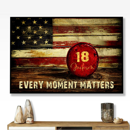 Vintage American Flag Hockey 3 Personalizedwitch Poster