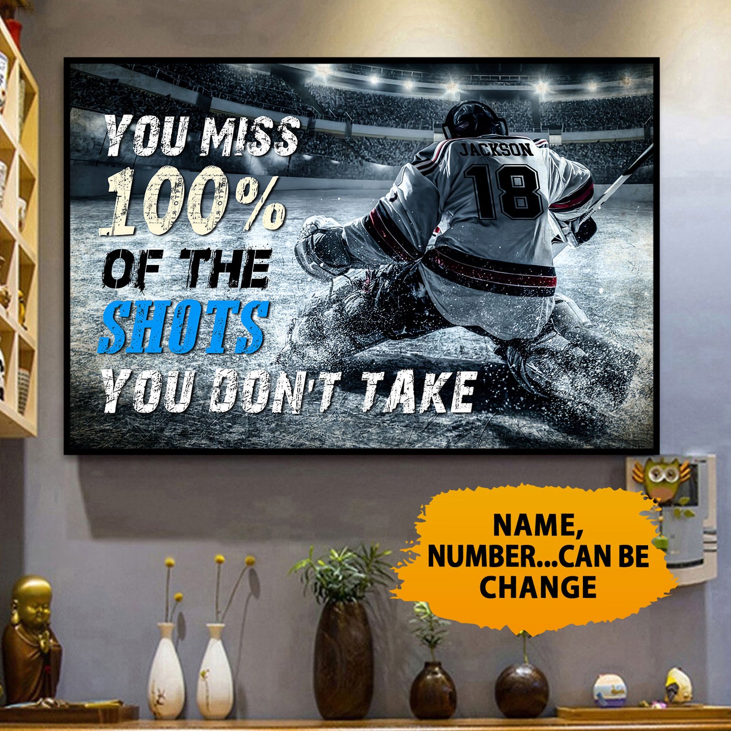 Hockey You Miss 100% Of The Shots You Don't Take Personalizedwitch Poster