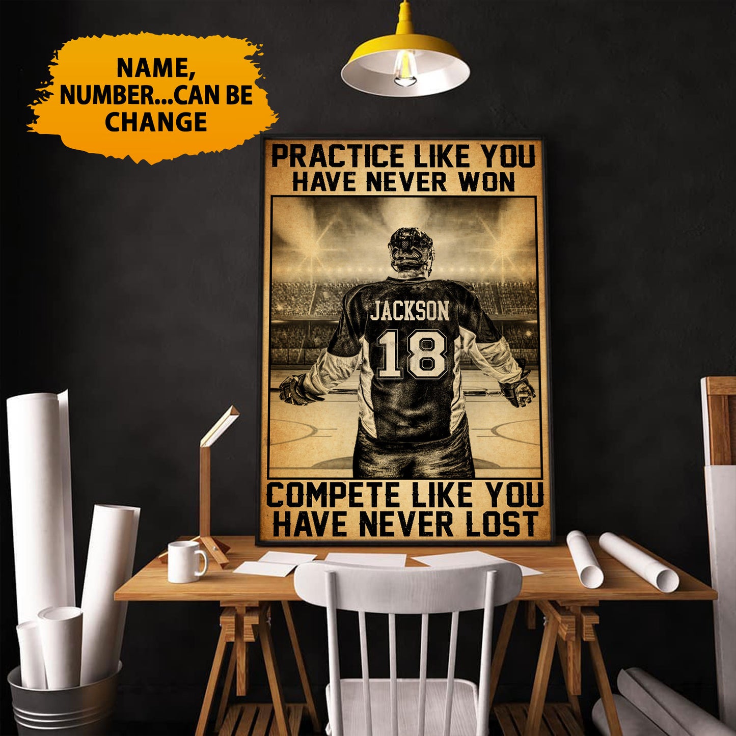 Hockey Practice Like You Have Never Won Personalizedwitch Poster
