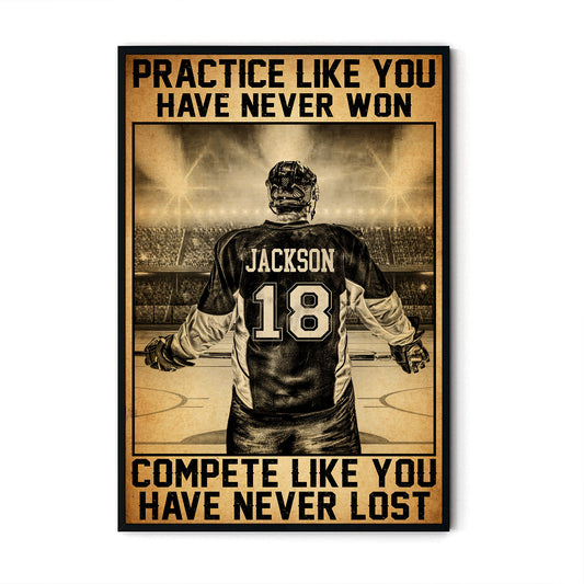 Hockey Practice Like You Have Never Won Personalizedwitch Poster