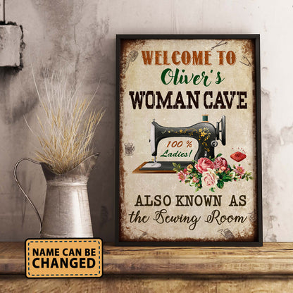 Welcome To Woman Cave Also As Know As 1 Vertical Poster