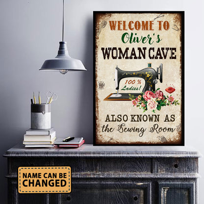 Welcome To Woman Cave Also As Know As 1 Vertical Poster