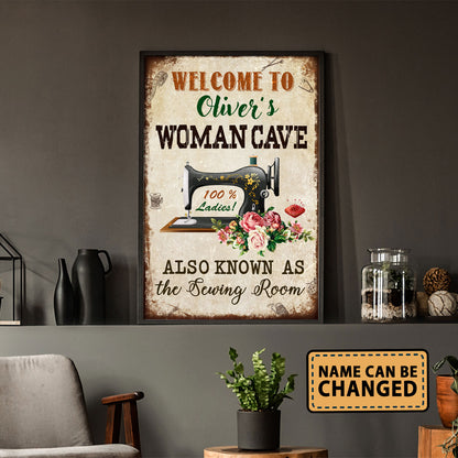 Welcome To Woman Cave Also As Know As 1 Vertical Poster