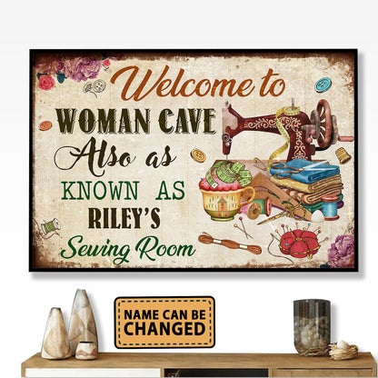 Welcome To Woman Cave Also As Know As 2 Vertical Poster