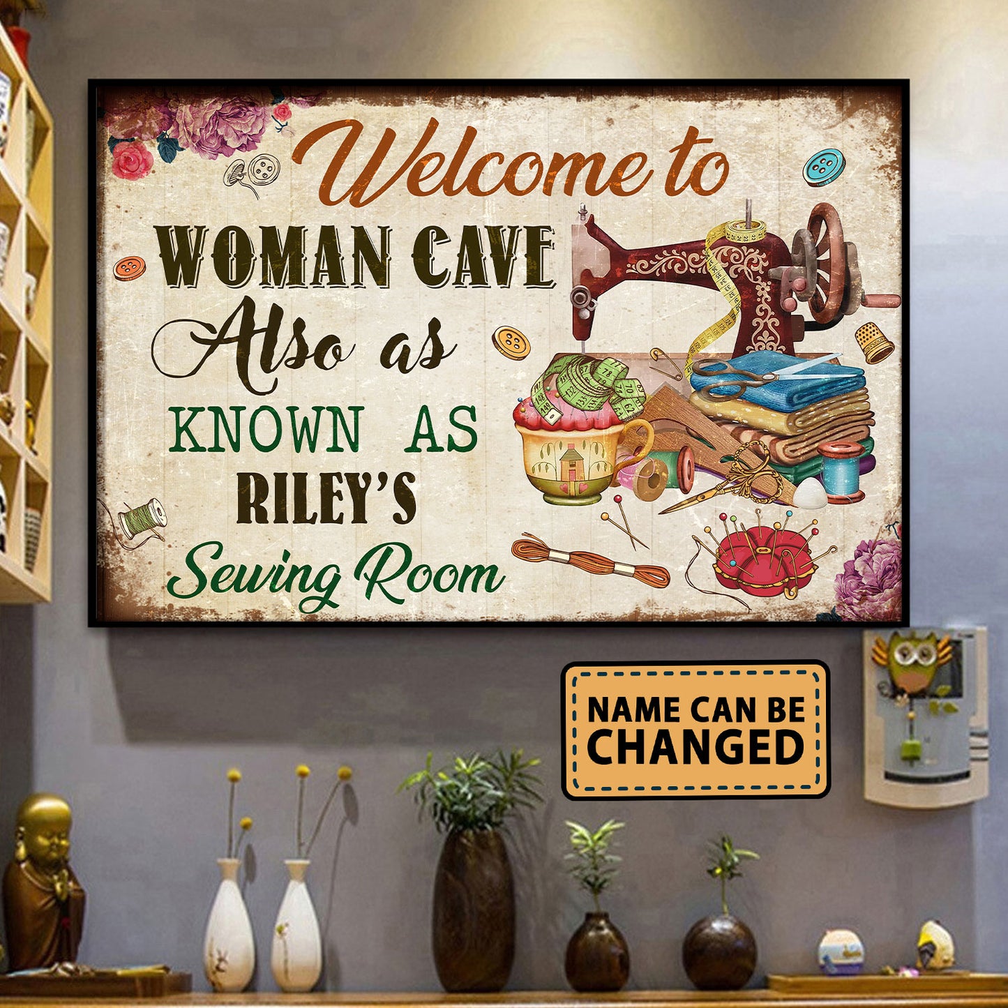 Welcome To Woman Cave Also As Know As 2 Vertical Poster