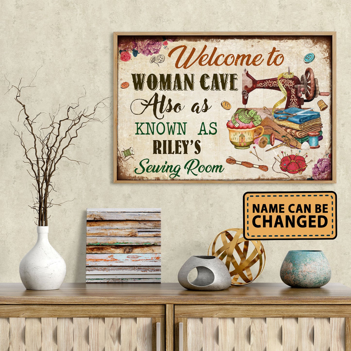 Welcome To Woman Cave Also As Know As 2 Vertical Poster