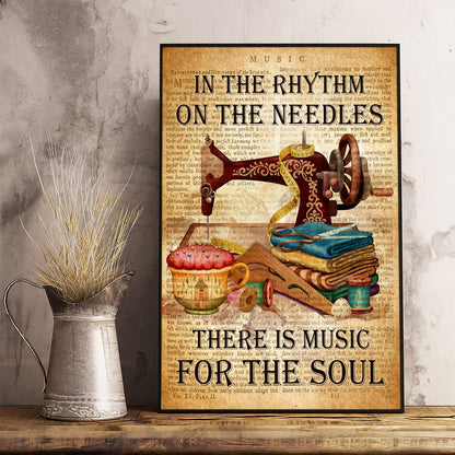 In The Rhythm Of The Needle There Is Music For The Soul Vintage 3 Poster