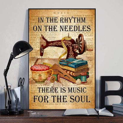 In The Rhythm Of The Needle There Is Music For The Soul Vintage 3 Poster