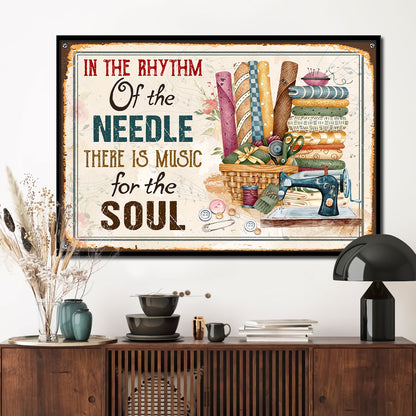In The Rhythm Of The Needle There Is Music For The Soul Vintage 03Poster
