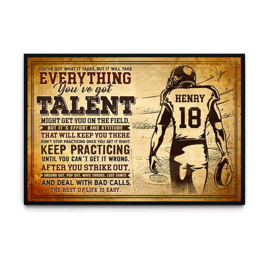 Football You've Got Talent Personalizedwitch Poster