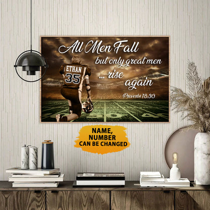 All Men Fall But Only Great Men Rise Again Personalizedwitch Poster