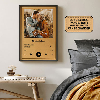 Song Lyrics Record Anniversary Customized Image, Spotify Code Poster